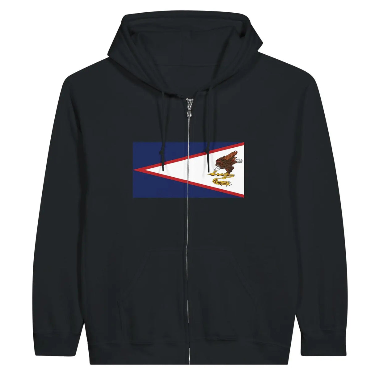 Sweat à capuche drapeau samoa américaines à fermeture éclair - pixelformaflag