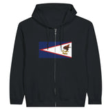 Sweat à capuche drapeau samoa américaines à fermeture éclair - pixelformaflag