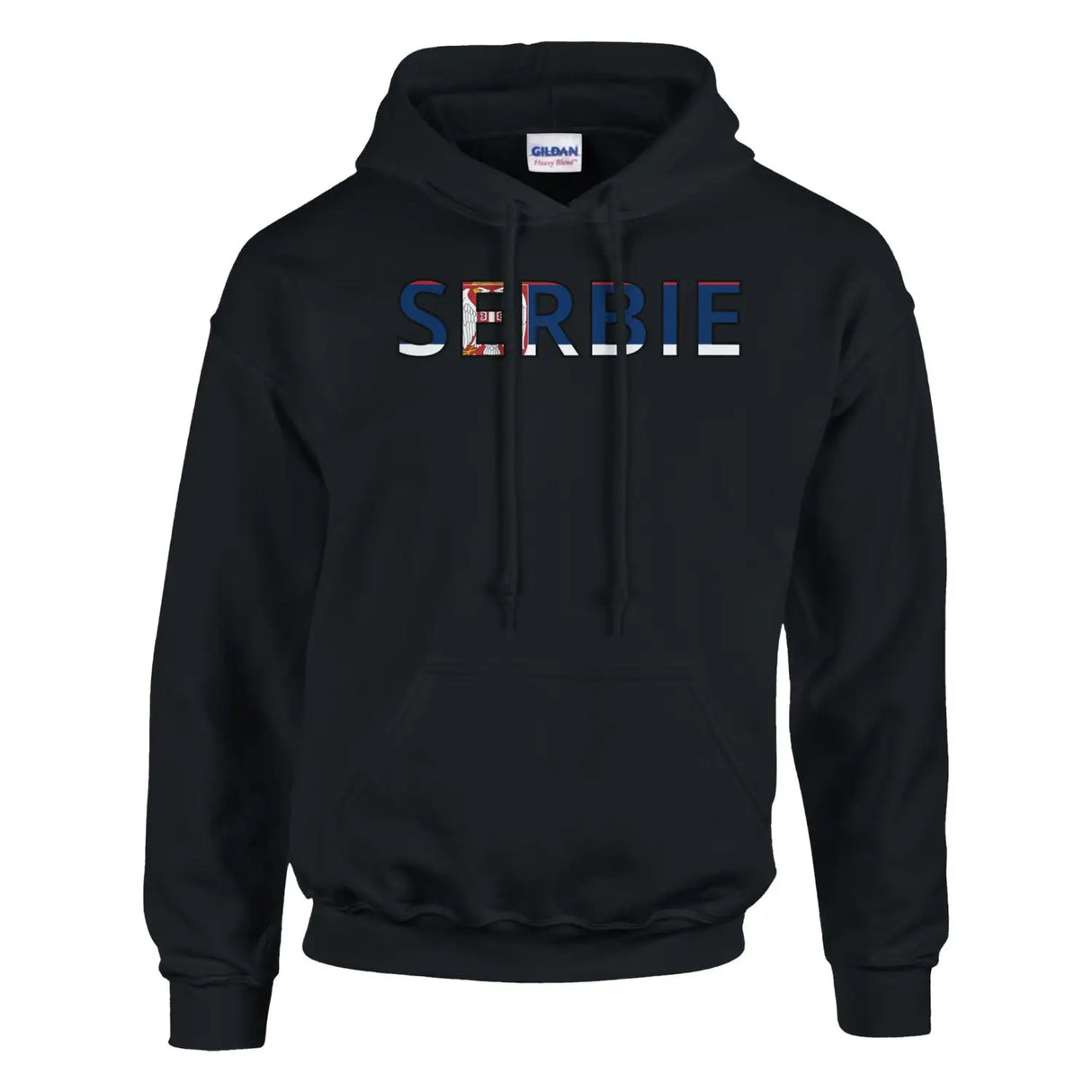 Sweat drapeau serbie en écriture - pixelforma