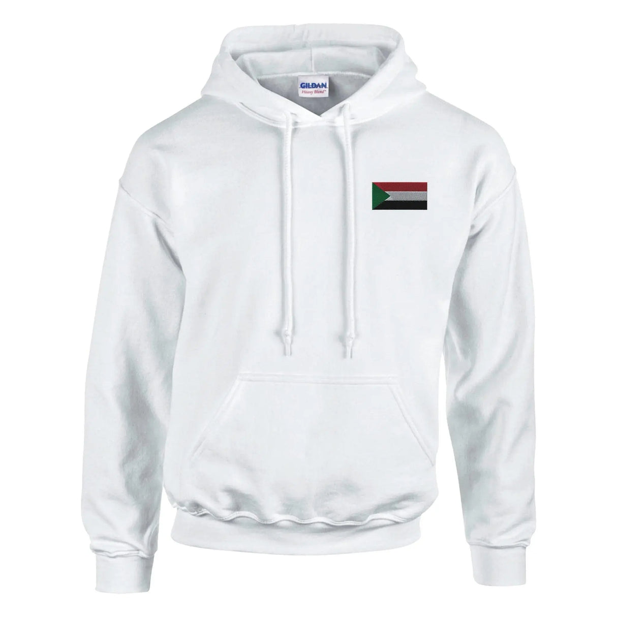 Sweat à capuche drapeau soudan coton mélangé brodé