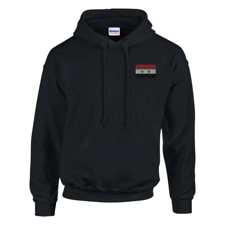 Sweat à capuche drapeau syrie brodé coton mélangé