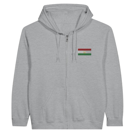 Sweat à capuche drapeau tadjikistan broderie coton mélangé
