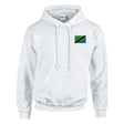 Sweat à capuche drapeau tanzanie brodé coton mélangé