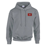 Sweat à capuche drapeau tunisie coton mélangé brodé