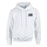 Sweat à capuche drapeau uruguay brodé coton mélangé