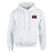 Sweat à capuche drapeau venezuela brodé coton mélangé
