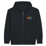 Sweat à capuche érythrée coton mélangé broderie couleur