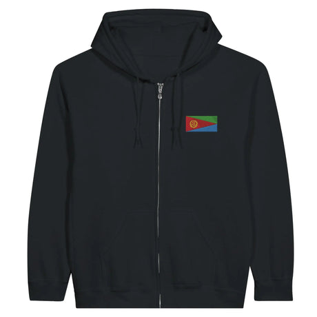 Sweat à capuche érythrée coton mélangé broderie couleur