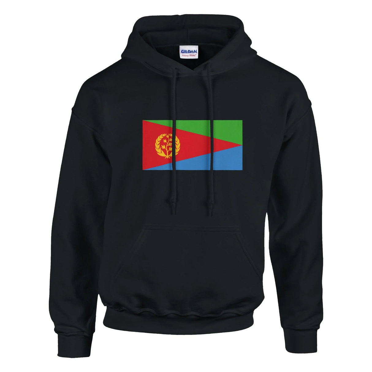 Sweat à capuche érythrée coton mélangé broderie couleur