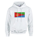 Sweat à capuche érythrée coton mélangé broderie couleur