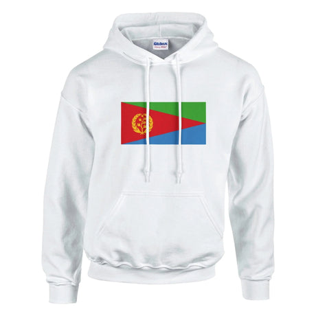 Sweat à capuche érythrée coton mélangé broderie couleur