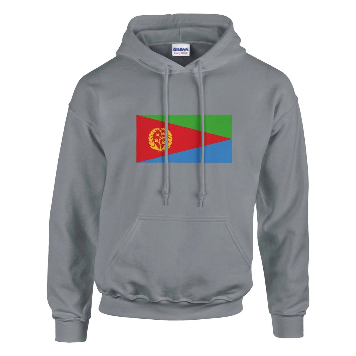 Sweat à capuche érythrée coton mélangé broderie couleur