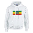 Sweat à capuche éthiopie coton mélangé drapeau couleur