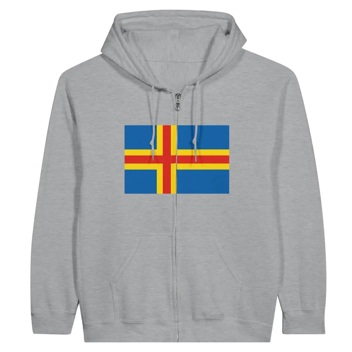 Sweat à capuche à fermeture éclair Drapeau d'Åland - Pixelforma 