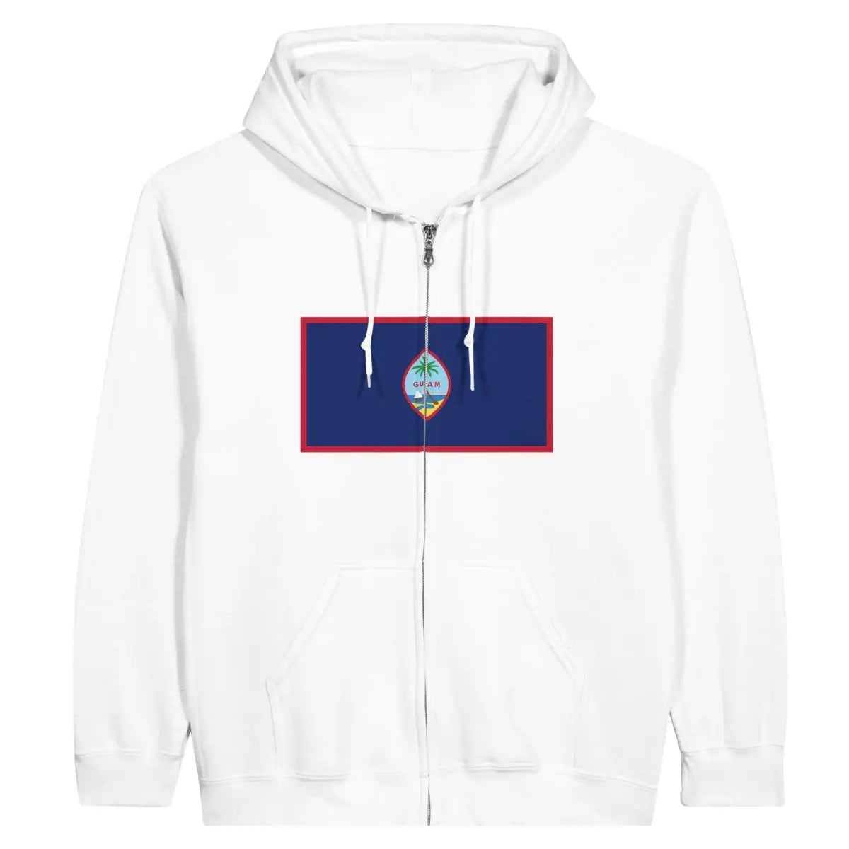 Sweat à capuche à fermeture éclair Drapeau de Guam - Pixelforma 