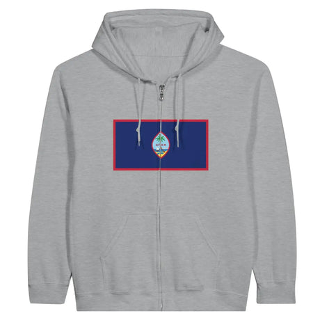 Sweat à capuche à fermeture éclair Drapeau de Guam - Pixelforma 