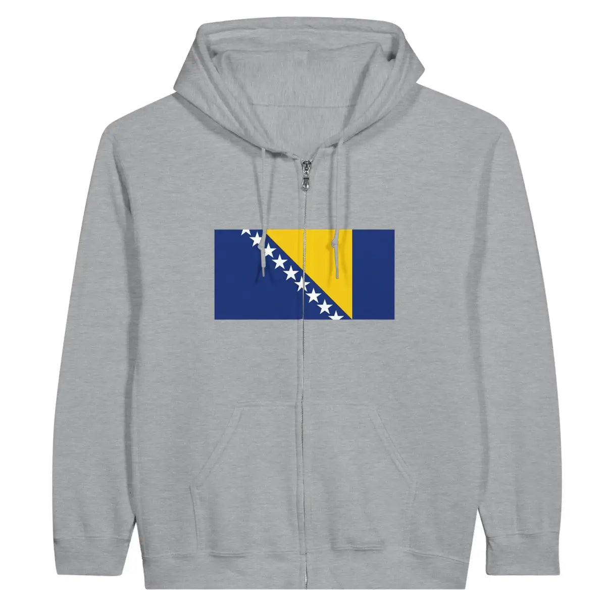 Sweat à capuche à fermeture éclair Drapeau de la Bosnie-Herzégovine - Pixelforma 