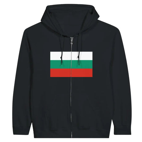 Sweat à capuche à fermeture éclair Drapeau de la Bulgarie - Pixelforma 