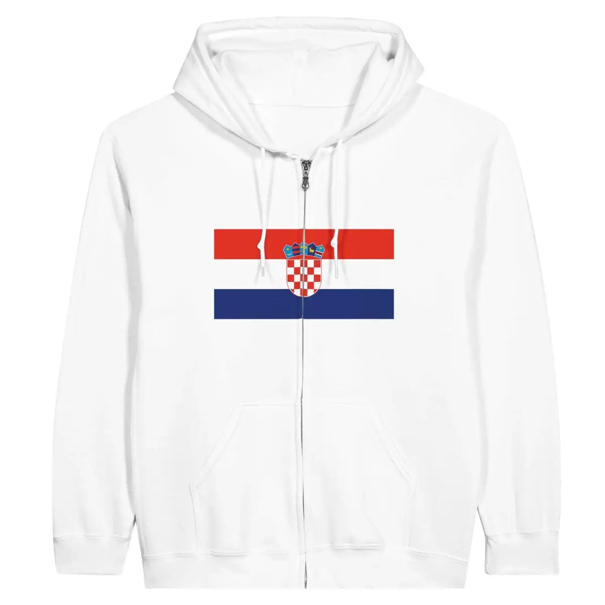 Sweat à capuche à fermeture éclair Drapeau de la Croatie - Pixelforma 