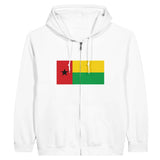 Sweat à capuche à fermeture éclair Drapeau de la Guinée-Bissau - Pixelforma 