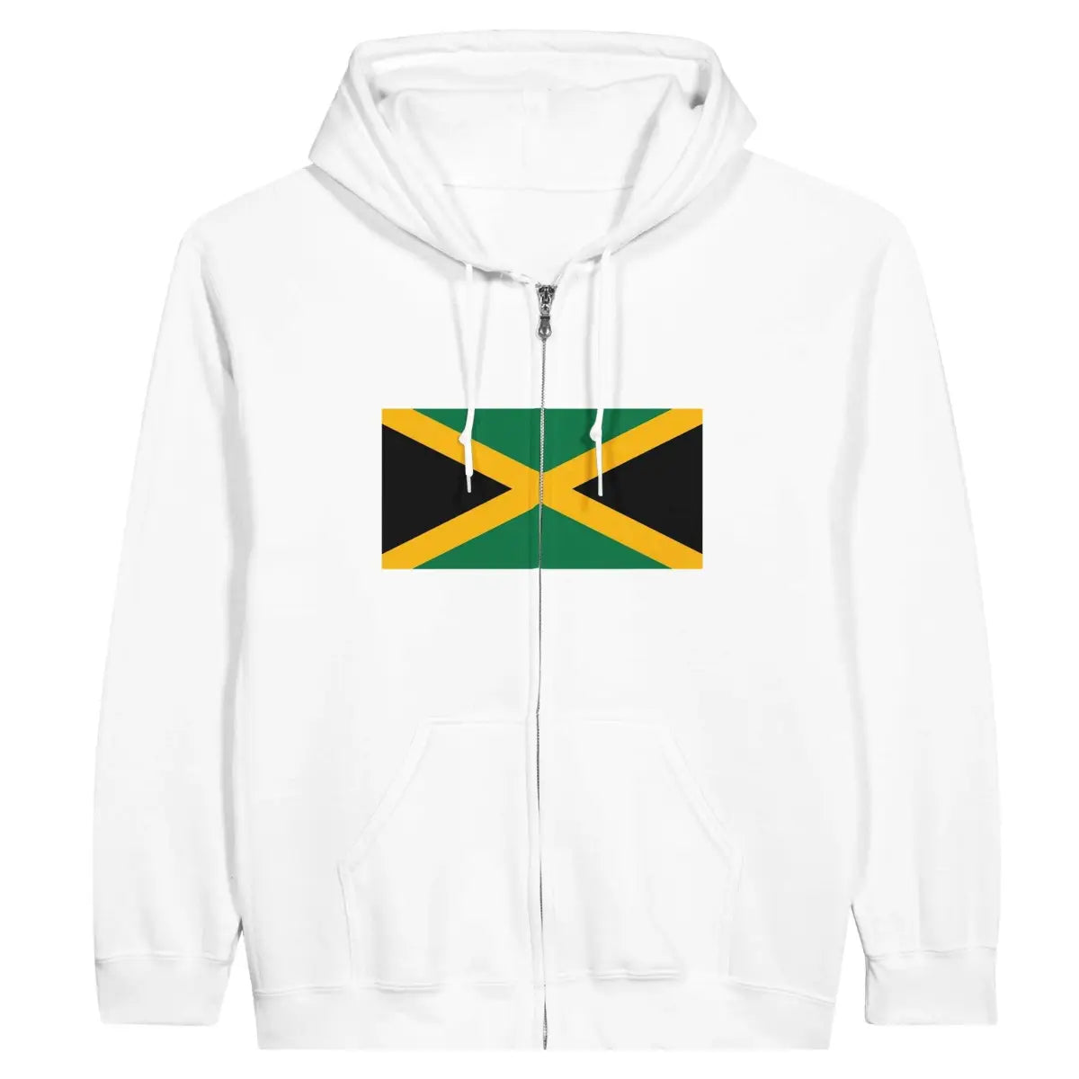 Sweat à capuche à fermeture éclair Drapeau de la Jamaïque - Pixelforma 