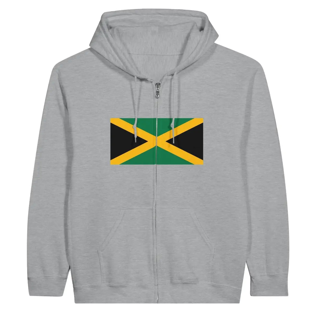 Sweat à capuche à fermeture éclair Drapeau de la Jamaïque - Pixelforma 