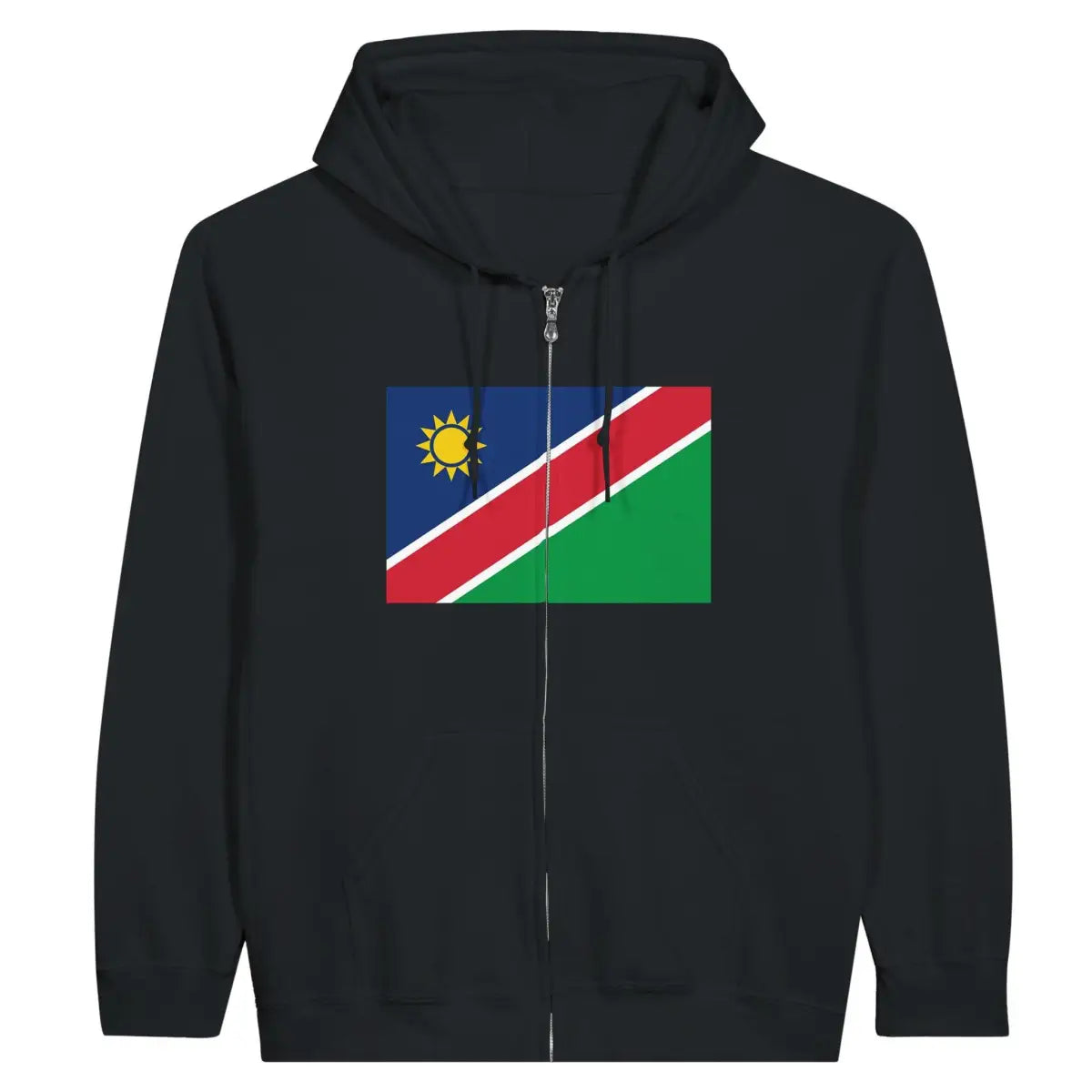 Sweat à capuche à fermeture éclair Drapeau de la Namibie - Pixelforma 