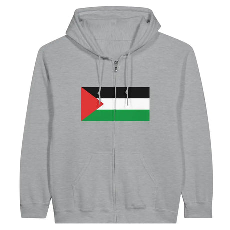 Sweat à capuche à fermeture éclair Drapeau de la Palestine - Pixelforma 