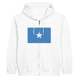 Sweat à capuche à fermeture éclair Drapeau de la Somalie - Pixelforma 