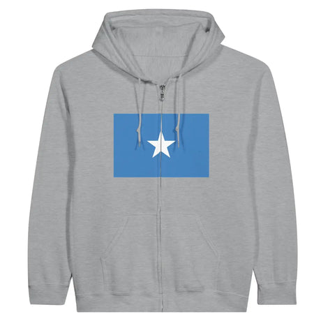 Sweat à capuche à fermeture éclair Drapeau de la Somalie - Pixelforma 