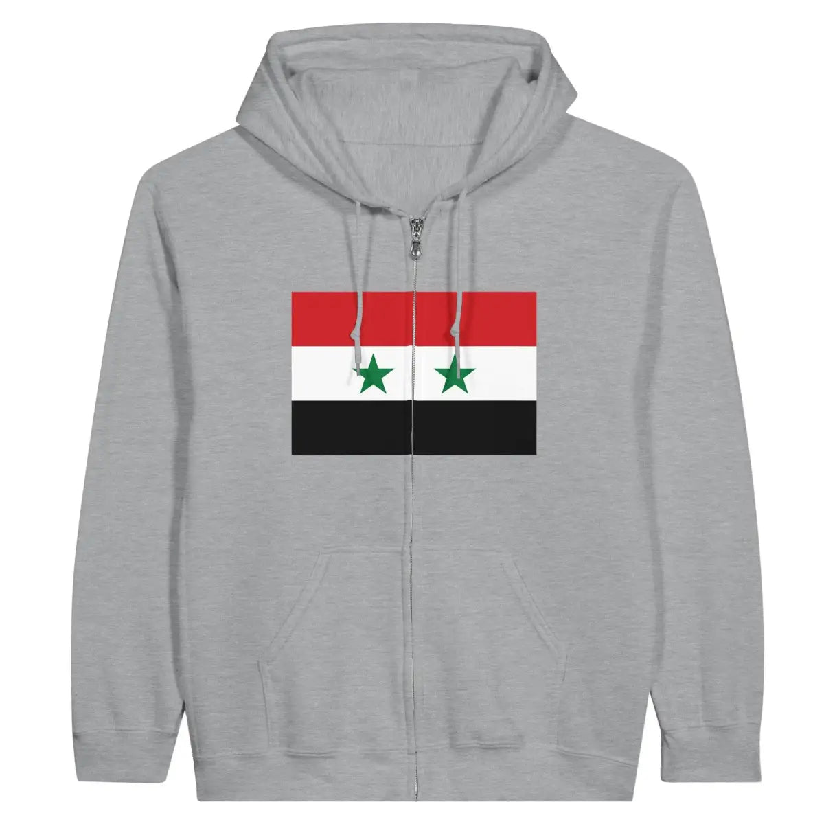 Sweat à capuche à fermeture éclair Drapeau de la Syrie - Pixelforma 