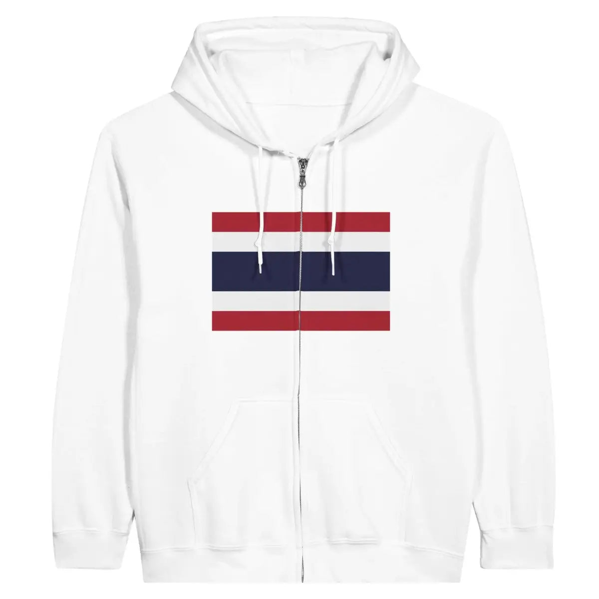 Sweat à capuche à fermeture éclair Drapeau de la Thaïlande - Pixelforma 