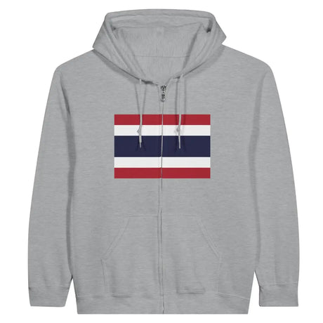 Sweat à capuche à fermeture éclair Drapeau de la Thaïlande - Pixelforma 