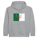 Sweat à capuche à fermeture éclair Drapeau de l'Algérie - Pixelforma 