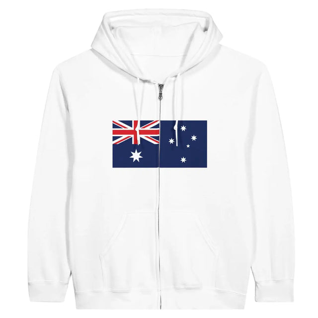 Sweat à capuche à fermeture éclair Drapeau de l'Australie - Pixelforma 