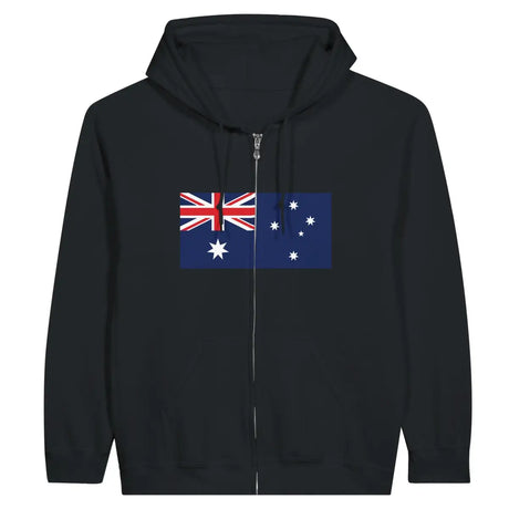 Sweat à capuche à fermeture éclair Drapeau de l'Australie - Pixelforma 