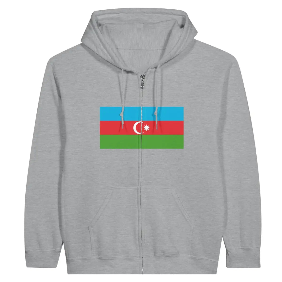 Sweat à capuche à fermeture éclair Drapeau de l'Azerbaïdjan - Pixelforma 