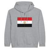 Sweat à capuche à fermeture éclair Drapeau de l'Égypte - Pixelforma 