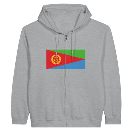 Sweat à capuche à fermeture éclair Drapeau de l'Érythrée - Pixelforma 