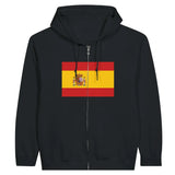 Sweat à capuche à fermeture éclair Drapeau de l'Espagne - Pixelforma 