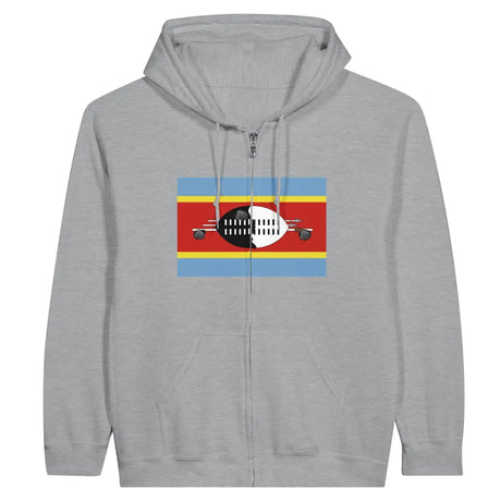 Sweat à capuche à fermeture éclair Drapeau de l'Eswatini - Pixelforma 