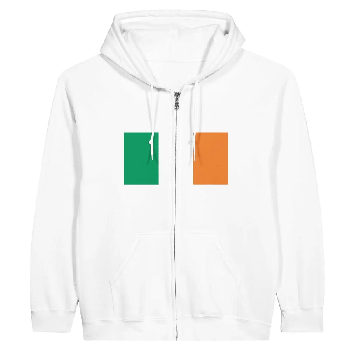 Sweat à capuche à fermeture éclair Drapeau de l'Irlande - Pixelforma 