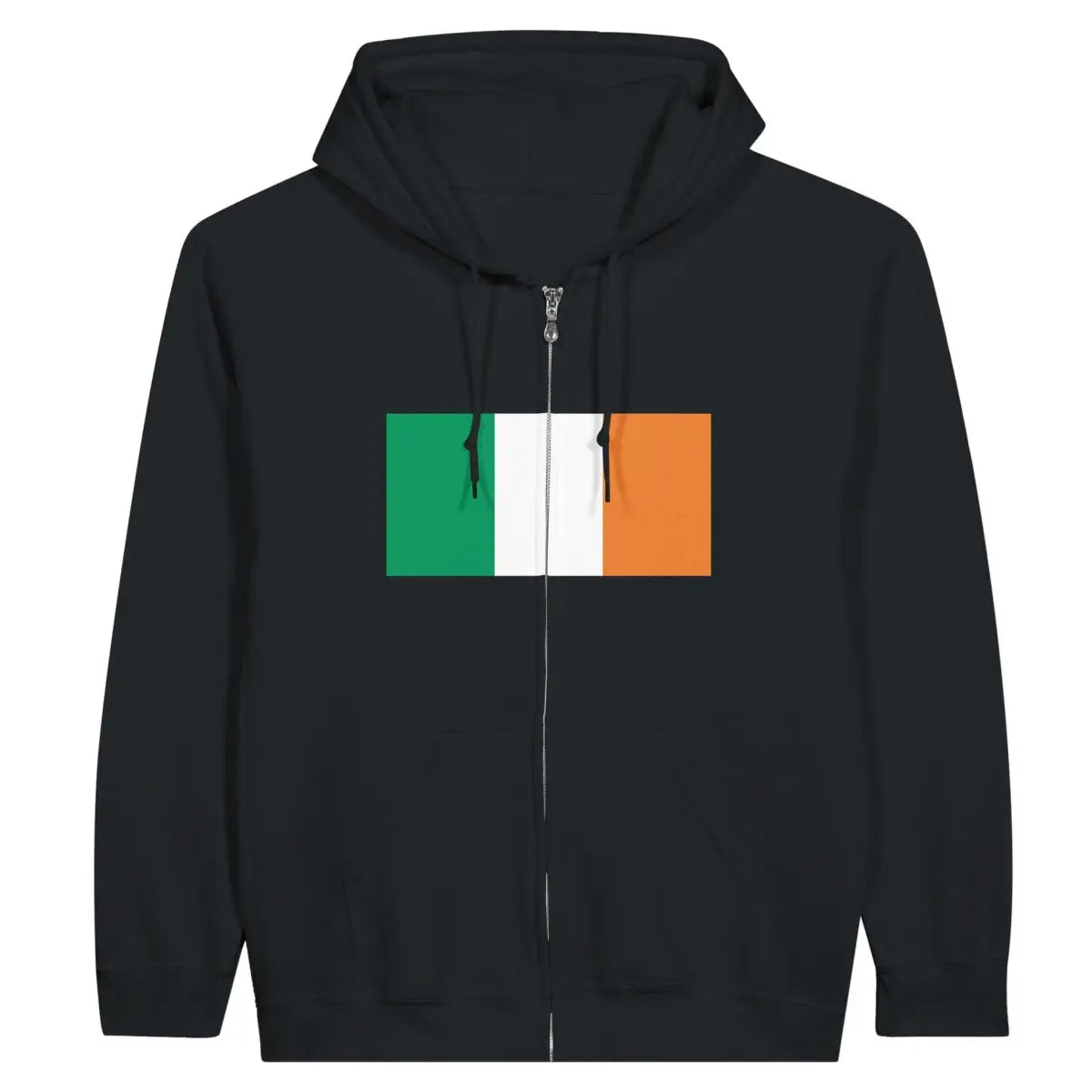 Sweat à capuche à fermeture éclair Drapeau de l'Irlande - Pixelforma 