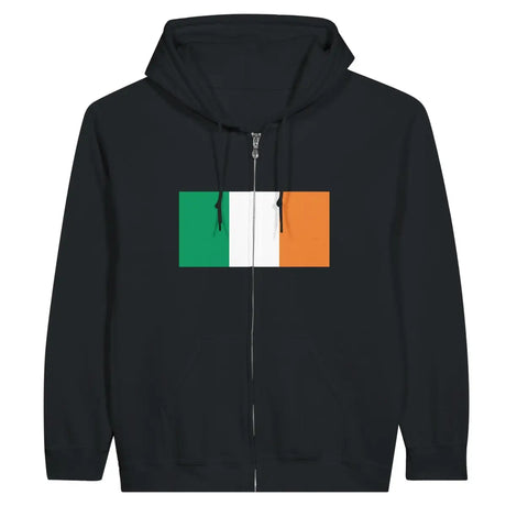 Sweat à capuche à fermeture éclair Drapeau de l'Irlande - Pixelforma 