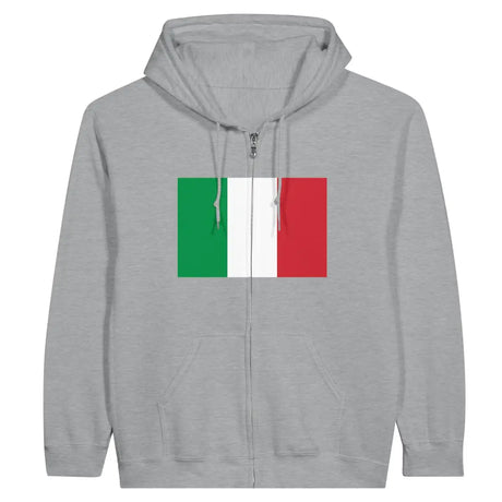 Sweat à capuche à fermeture éclair Drapeau de l'Italie - Pixelforma 