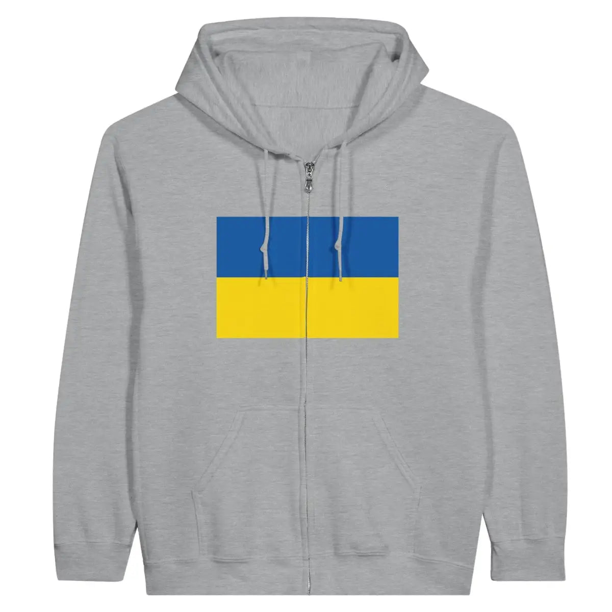 Sweat à capuche à fermeture éclair Drapeau de l'Ukraine - Pixelforma 