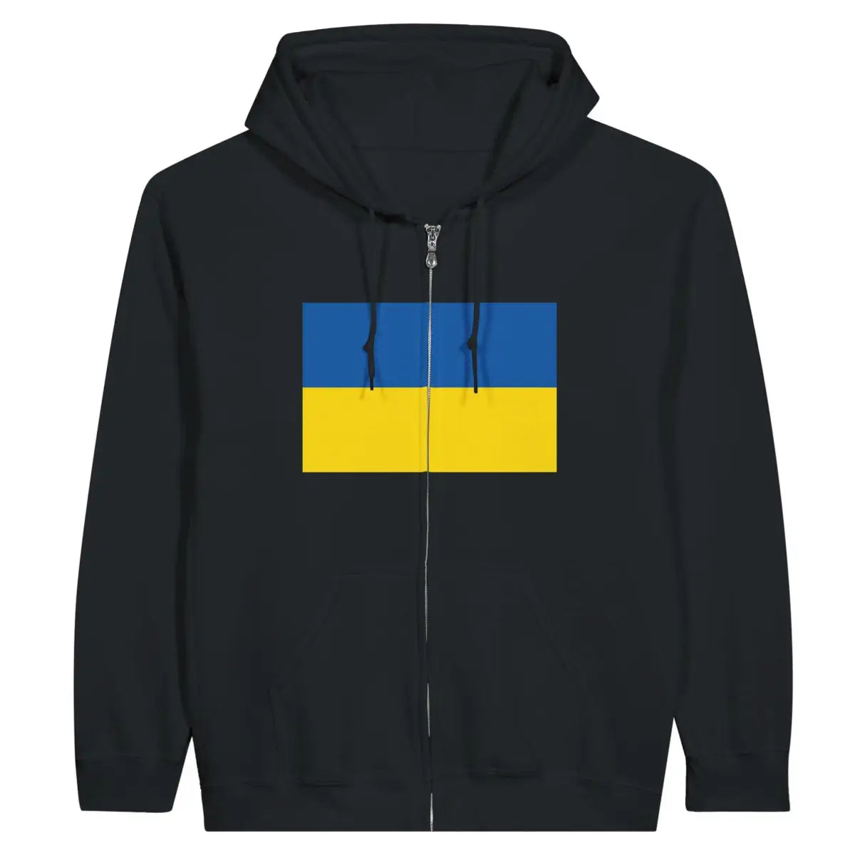 Sweat à capuche à fermeture éclair Drapeau de l'Ukraine - Pixelforma 