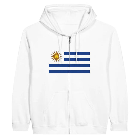 Sweat à capuche à fermeture éclair Drapeau de l'Uruguay - Pixelforma 