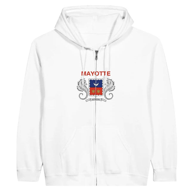 Sweat à capuche à fermeture éclair Drapeau de Mayotte - Pixelforma 