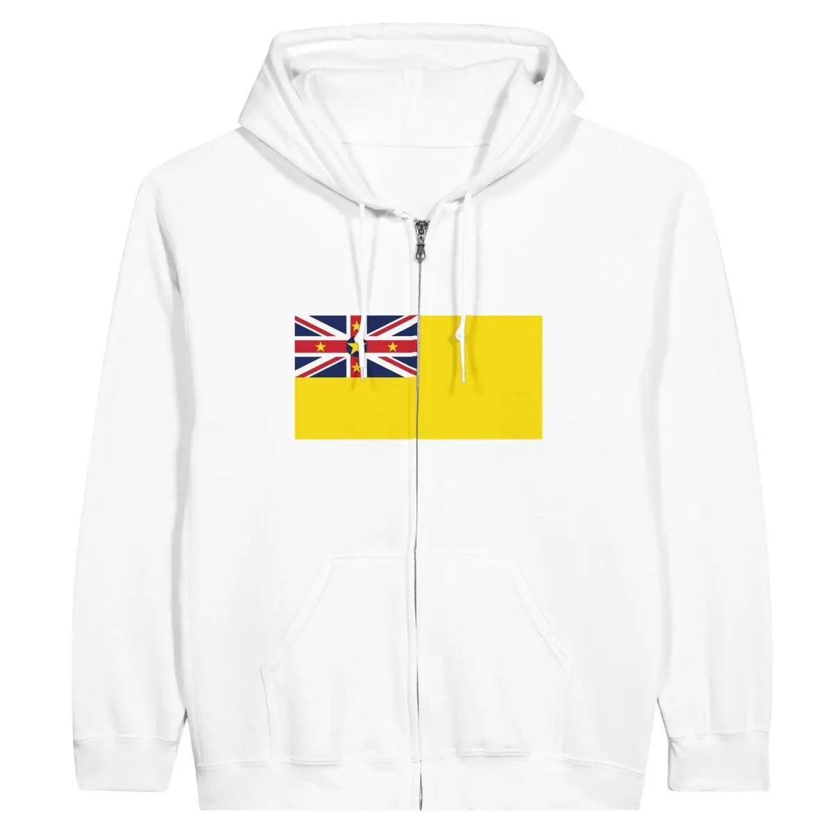 Sweat à capuche à fermeture éclair Drapeau de Niue - Pixelforma 